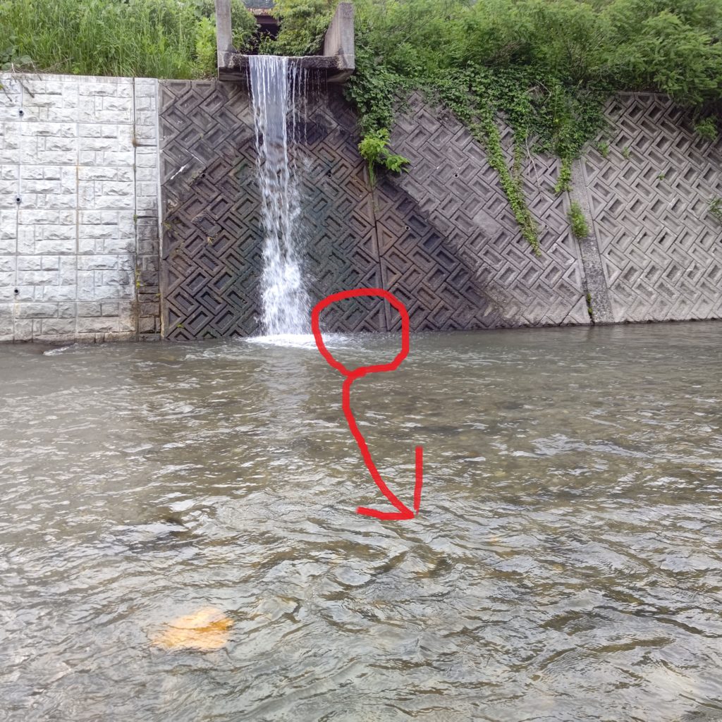 用水路の落込み