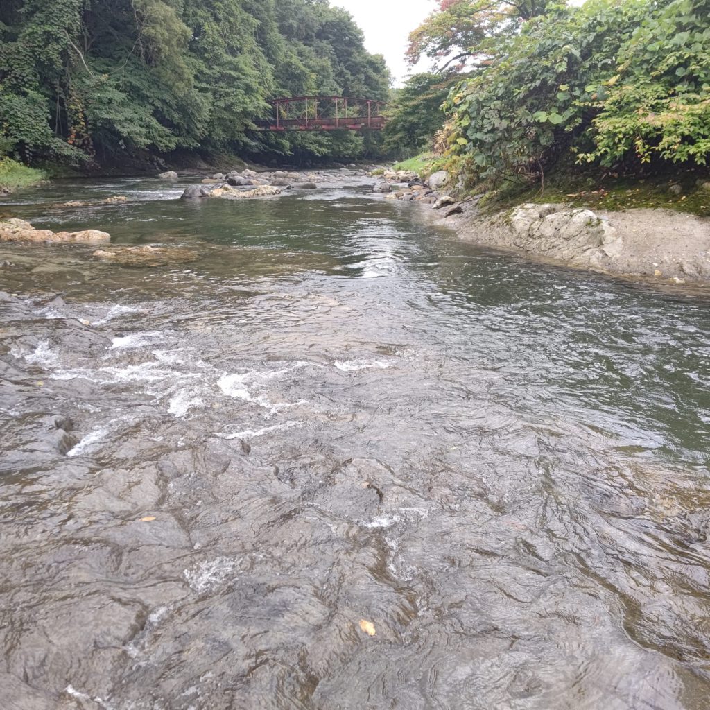 川幅の広い渓流